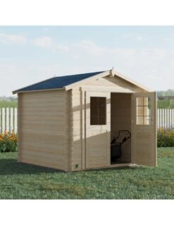 Abri De Jardin Juno 4.9 M² En Bois Massif 19 Mm -Lafuma Soldes abri de jardin juno 49 m en bois massif 19 mm 2