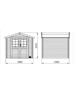 Abri De Jardin Juno 4.9 M² En Bois Massif 19 Mm -Lafuma Soldes abri de jardin juno 49 m en bois massif 19 mm 4