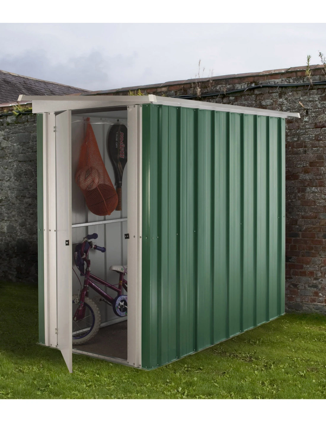 Abri De Jardin Métal 1.9 M² Vert - Gamme Yardmaster 4 Abri De Jardin Métal 1.9 M² Vert - Gamme Yardmaster – Image 2