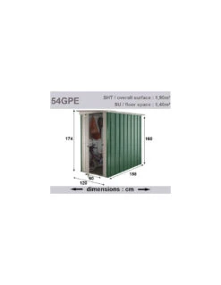 Abri De Jardin Métal 1.9 M² Vert - Gamme Yardmaster 10 Abri De Jardin Métal 1.9 M² Vert - Gamme Yardmaster -Lafuma Soldes abri de jardin metal 19 m vert sapin au choix trigano jardin 2