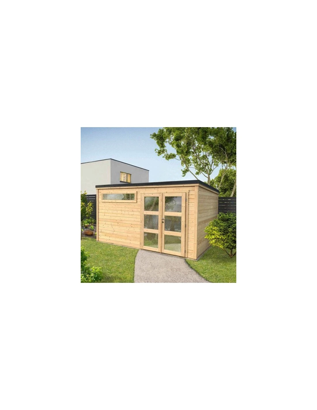 Abri De Jardin Shelty Modern 10.9 M² En Bois Massif 28 Mm 4 Abri De Jardin Shelty Modern 10.9 M² En Bois Massif 28 Mm – Image 2