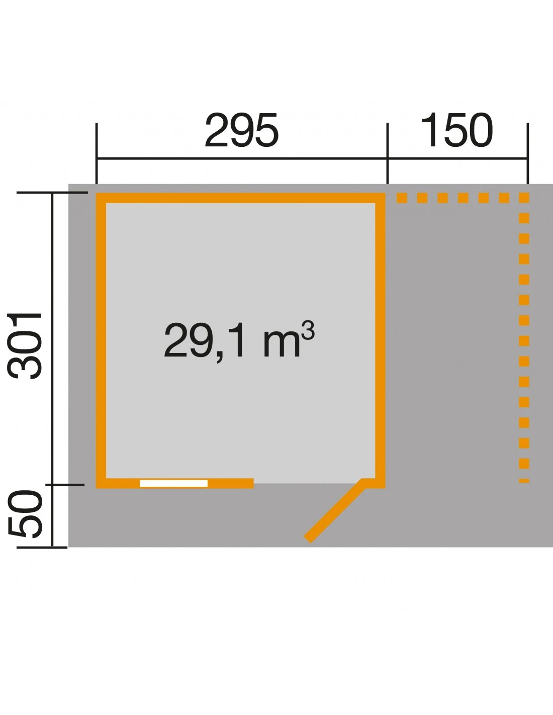 Abri De Jardin WEKA 170A+appentis De 13.4 M² En Bois Massif 28 Mm 5 Abri De Jardin WEKA 170A+appentis De 13.4 M² En Bois Massif 28 Mm – Image 3