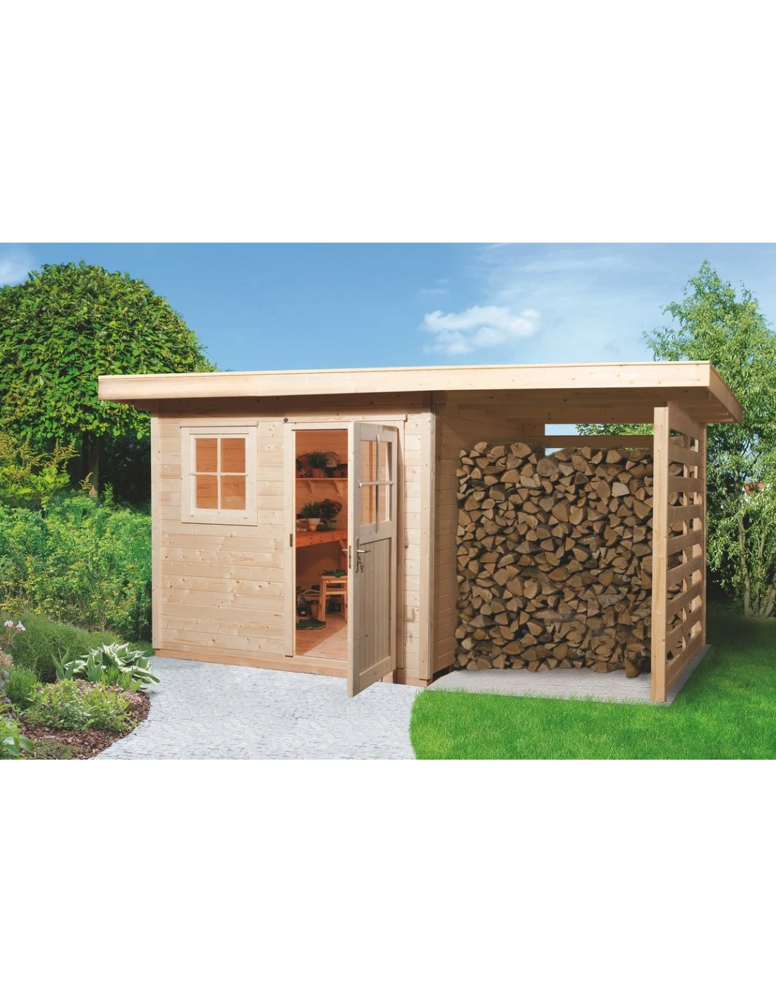 Abri De Jardin WEKA 170A+appentis De 13.4 M² En Bois Massif 28 Mm 3 Abri De Jardin WEKA 170A+appentis De 13.4 M² En Bois Massif 28 Mm