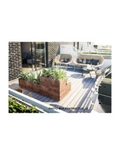 Bac Lili En Bois Traité Autoclave Marron L.34 X L.34 Cm -Lafuma Soldes bac lili en bois traite autoclave marron 1