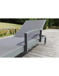 Bain De Soleil Thema Avec Roues En Aluminium 5 Positions - Grey / Gris -Lafuma Soldes bain de soleil thema avec roues en aluminium 5 positions 6