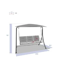 Balancelle De Jardin LAKO 3 Places - Polyester Et Acier -Lafuma Soldes balancelle de jardin lako 3 places polyester et acier 5