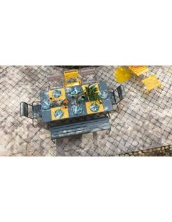 Banc Monceau 3/4 Places En Métal -160 Cm - Carbone -Lafuma Soldes banc monceau xl 34 places metal 160cm 9