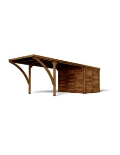 Carport LEON Traité Autoclave Teinté Marron De 16+7 M² 8 Carport LEON Traité Autoclave Teinté Marron De 16+7 M² -Lafuma Soldes carport leon traite autoclave teinte marron de 167 m 2