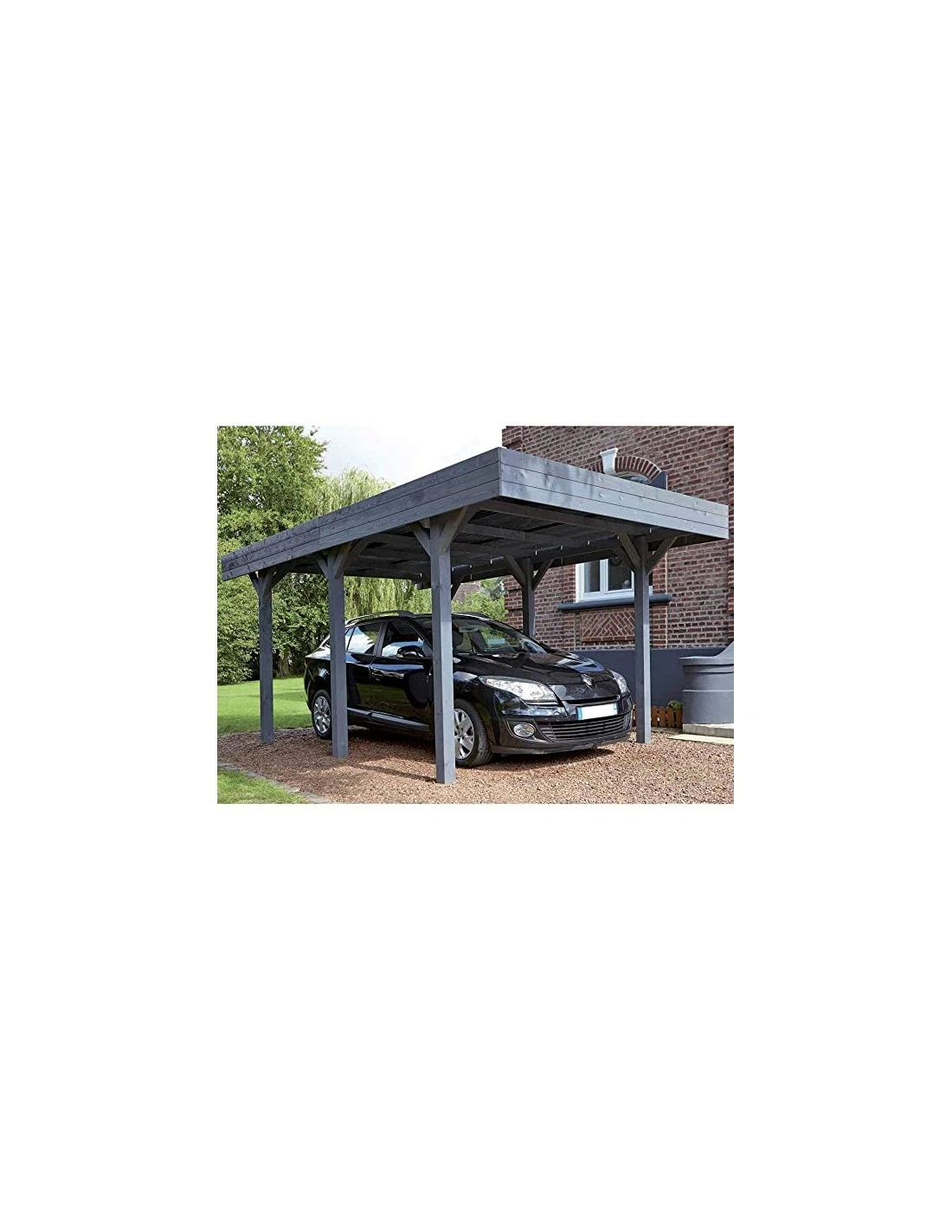 Carport LOUISON Traité Autoclave Teinté Anthracite De 15.8 M² 3 Carport LOUISON Traité Autoclave Teinté Anthracite De 15.8 M²
