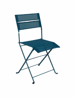 Chaise De Jardin Latitude Pliante - Acier Et Batyline - Bleu Acapulco