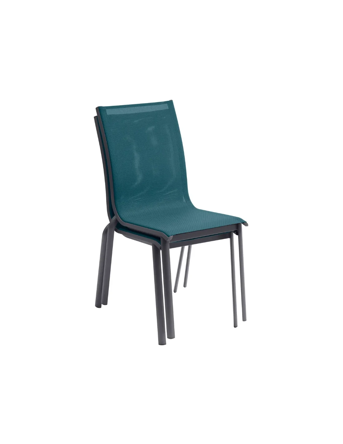 Chaise Empilable Axant Anthracite / Bleu Canard 4 Chaise Empilable Axant Anthracite / Bleu Canard – Image 2