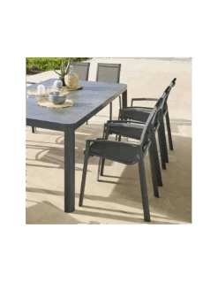 Boutique en ligne de serres et abris -Lafuma Soldes chaise empilable axant anthracite graphite 1