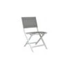 Chaise Pliante Nils - Blanc Textilène Gris Argent 2 Chaise Pliante Nils - Blanc Textilène Gris Argent -Lafuma Soldes chaise pliante nils plusieurs coloris 3