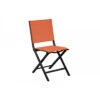 Chaise Pliante Thema En Aluminium Et Toile TPEP - Graphite / Paprika -Lafuma Soldes chaise pliante thema en aluminium et toile tpep 9