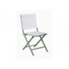 Chaise Thema Pliante En Aluminium Et Toile TPEP - Amande/Chiné Blanc -Lafuma Soldes chaise thema pliante en aluminium et toile tpep amandechine blanc