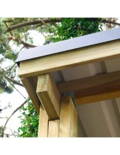 Carport En Bois Double CESAR Traité Autoclave De 38 M² -Lafuma Soldes double carport cesar traite autoclave de 401 m 5