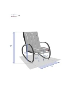 Fauteuil à Bascule Nevada - Graphite -Lafuma Soldes fauteuil a bascule nevada graphite 4