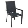 Fauteuil De Jardin Allure Empilable - Aluminium Et Texaline Matelassée - Graphite / Poivre -Lafuma Soldes fauteuil de jardin allure empilable aluminium et texaline matelassee graphite poivre