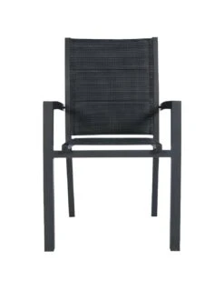 Fauteuil De Jardin Allure Empilable - Aluminium Et Texaline Matelassée - Graphite / Poivre -Lafuma Soldes fauteuil de jardin allure empilable aluminium et texaline matelassee graphite poivre 4