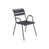 Fauteuil De Jardin Monceau XL Empilable Métal - Carbone -Lafuma Soldes fauteuil de jardin monceau xl empilable metal