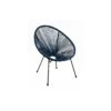 Fauteuil De Terrasse Rio Avec Cordage Plastique - Grey / Bleu