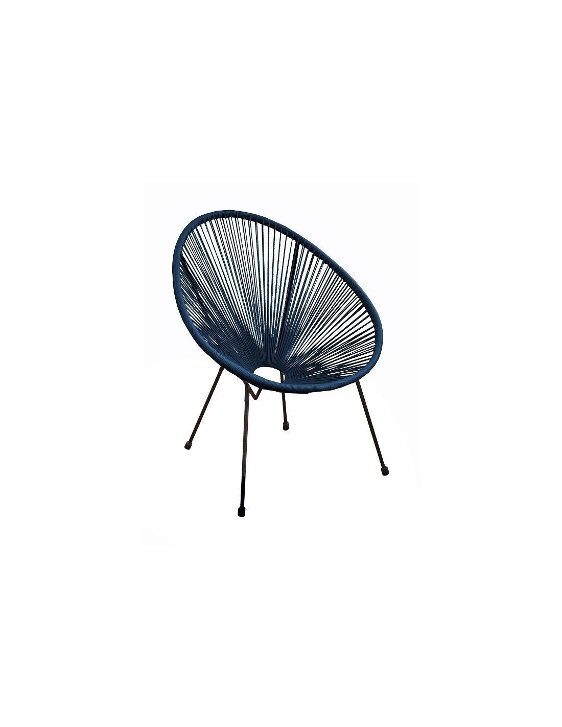 Fauteuil De Terrasse Rio Avec Cordage Plastique - Grey / Bleu 3 Fauteuil De Terrasse Rio Avec Cordage Plastique - Grey / Bleu