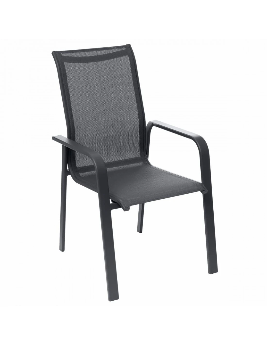 Fauteuil Dossier Haut Empilable Essentia - Aluminium Graphite 4 Fauteuil Dossier Haut Empilable Essentia - Aluminium Graphite – Image 2