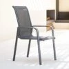 Fauteuil Dossier Haut Empilable Essentia - Aluminium Graphite -Lafuma Soldes fauteuil dossier haut empilable essentia aluminium graphite