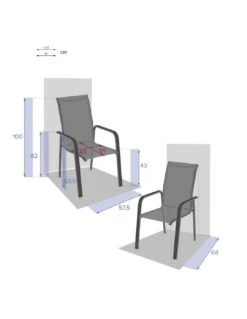 Fauteuil Dossier Haut Empilable Essentia - Aluminium Graphite 10 Fauteuil Dossier Haut Empilable Essentia - Aluminium Graphite -Lafuma Soldes fauteuil dossier haut empilable essentia aluminium graphite 3