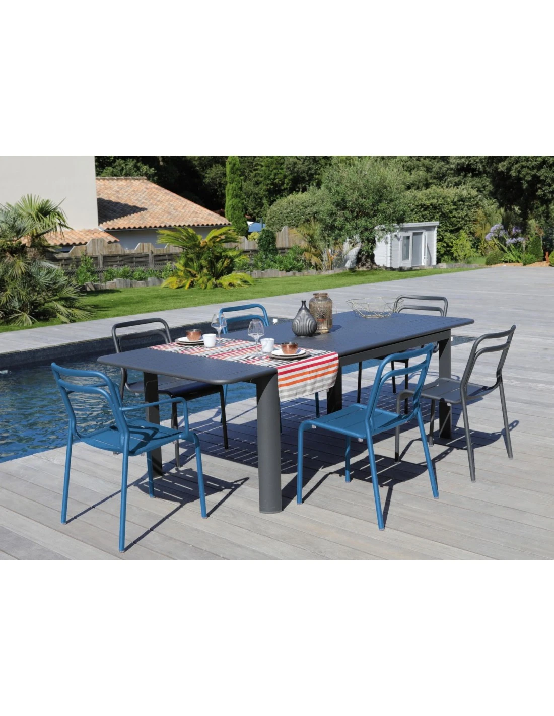 Fauteuil EOS Empilable En Aluminium - Graphite 4 Fauteuil EOS Empilable En Aluminium - Graphite – Image 2