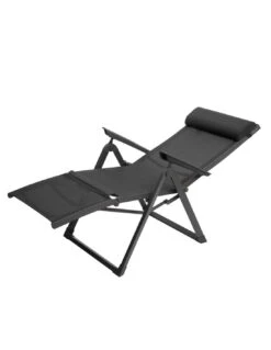 Fauteuil Relax Decima - Inclinable 8 Positions - Graphite / Anthracite -Lafuma Soldes fauteuil relax decima inclinable 8 positions graphite anthracite 1 2