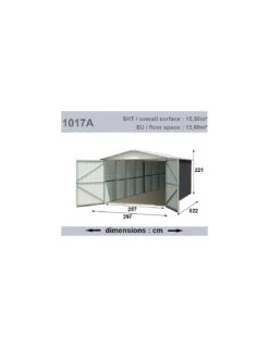 Garage Métal Anthracite 15.5 M² Acier Galvanisé -Lafuma Soldes garage metal anthracite 155 m acier galvanise trigano jardin 2