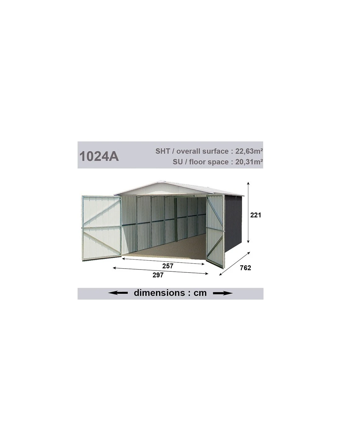 Garage Métal Anthracite 22.6 M² Acier Galvanisé 3 Garage Métal Anthracite 22.6 M² Acier Galvanisé