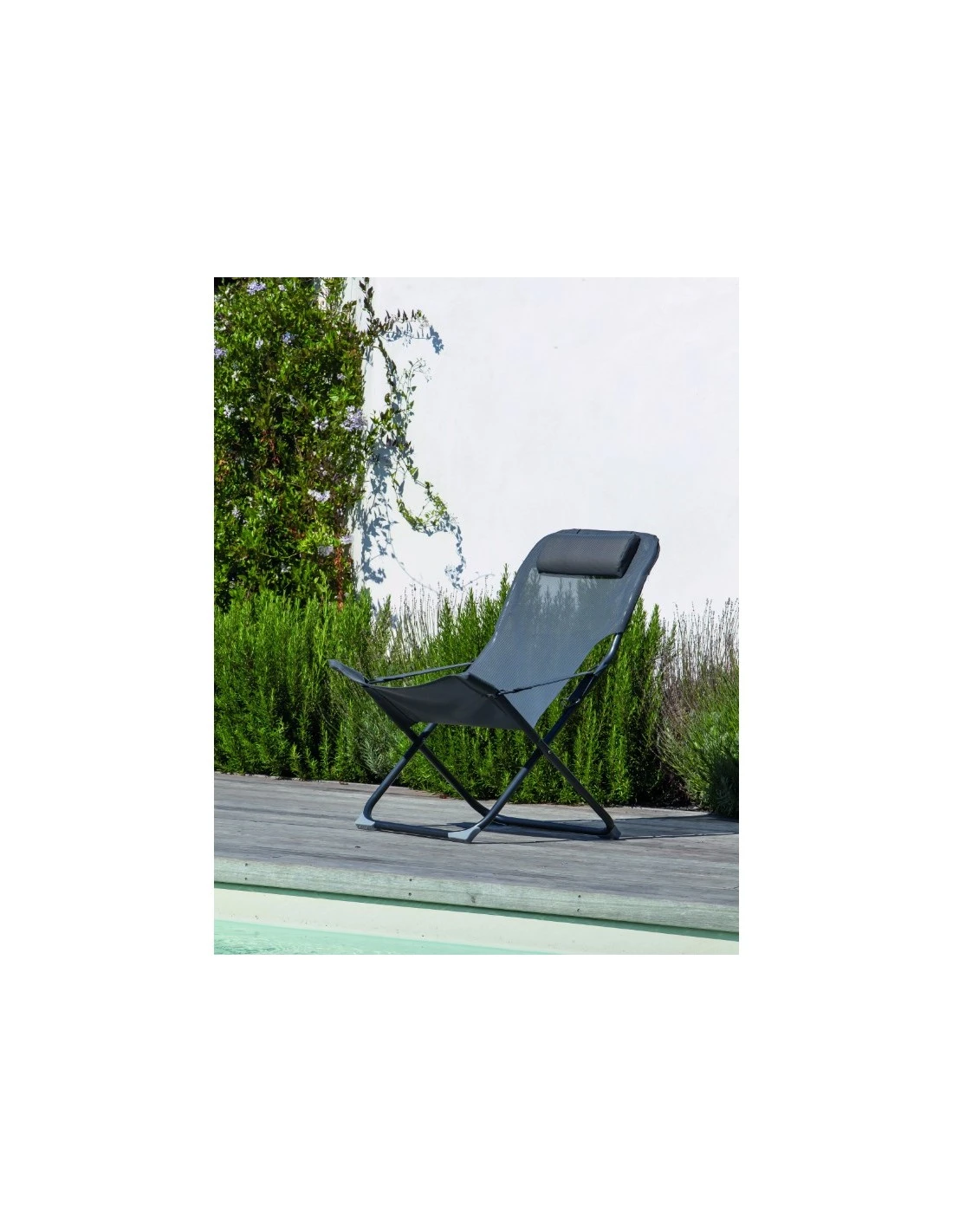 Relax De Jardin Pliant Easy - Graphite / Gris 4 Relax De Jardin Pliant Easy - Graphite / Gris – Image 2