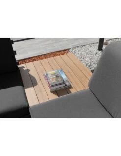 Salon D'angle Staten Avec Tablettes - Graphite / Oak -Lafuma Soldes salon d angle staten avec tablettes coloris au choix 11