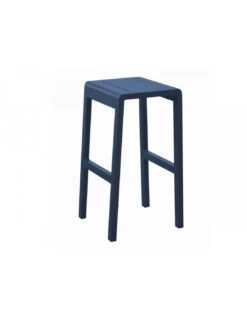 Tabouret Haut Antonino - Aluminium Bleu