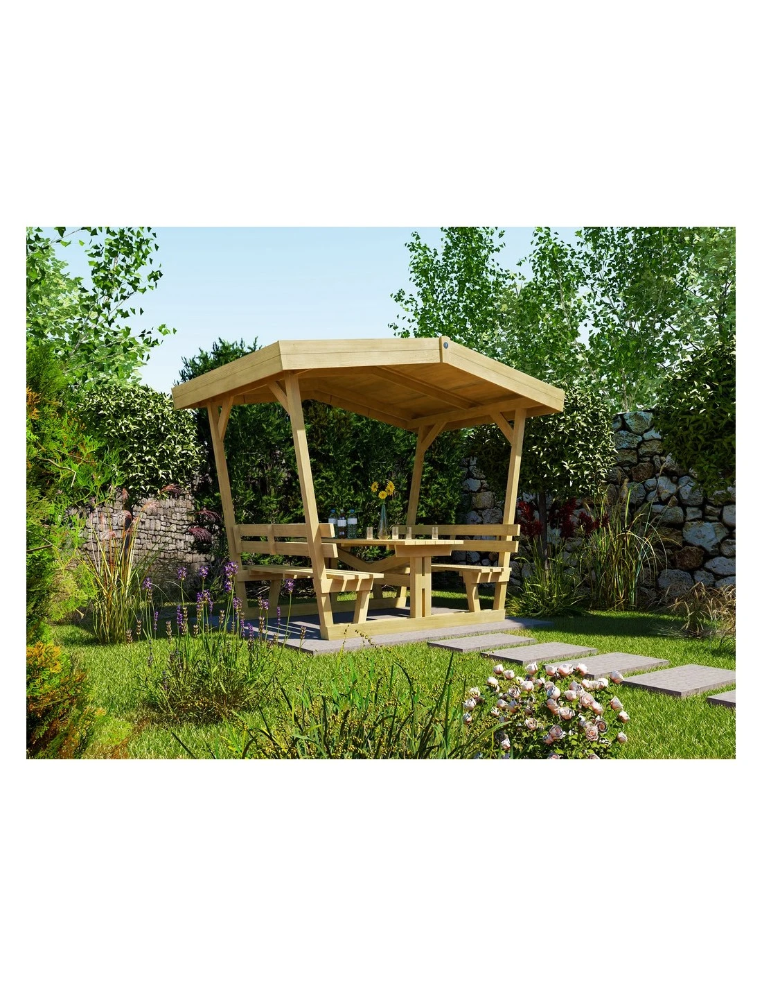 Tonnelle WEKA 662 Pour 8 Personnes En Bois Massif Traité 3 Tonnelle WEKA 662 Pour 8 Personnes En Bois Massif Traité