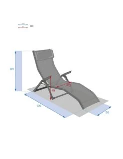 Transat Basculant Decima - Aluminium Et Texaline - Graphite / Anthracite -Lafuma Soldes transat basculant decima aluminium et texaline graphite anthracite 1 6