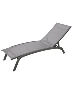 Transat Bonao 4 Positions - Aluminium Et Texaline - Graphite / Galet