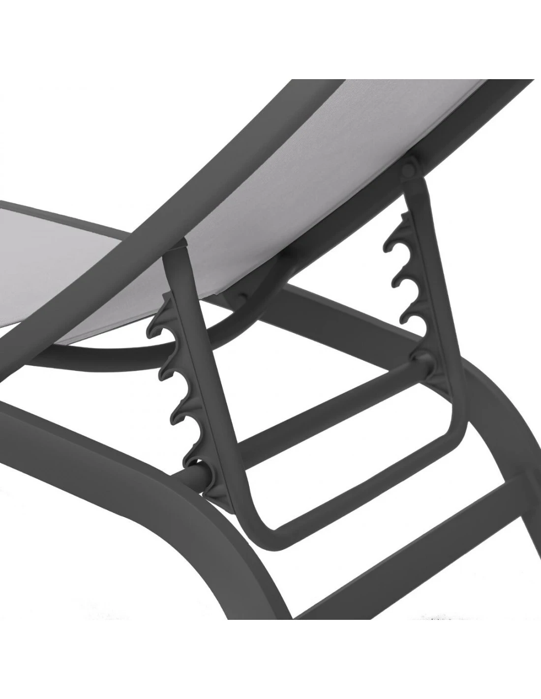 Transat Bonao 4 Positions - Aluminium Et Texaline - Graphite / Galet 7 Transat Bonao 4 Positions - Aluminium Et Texaline - Graphite / Galet – Image 5