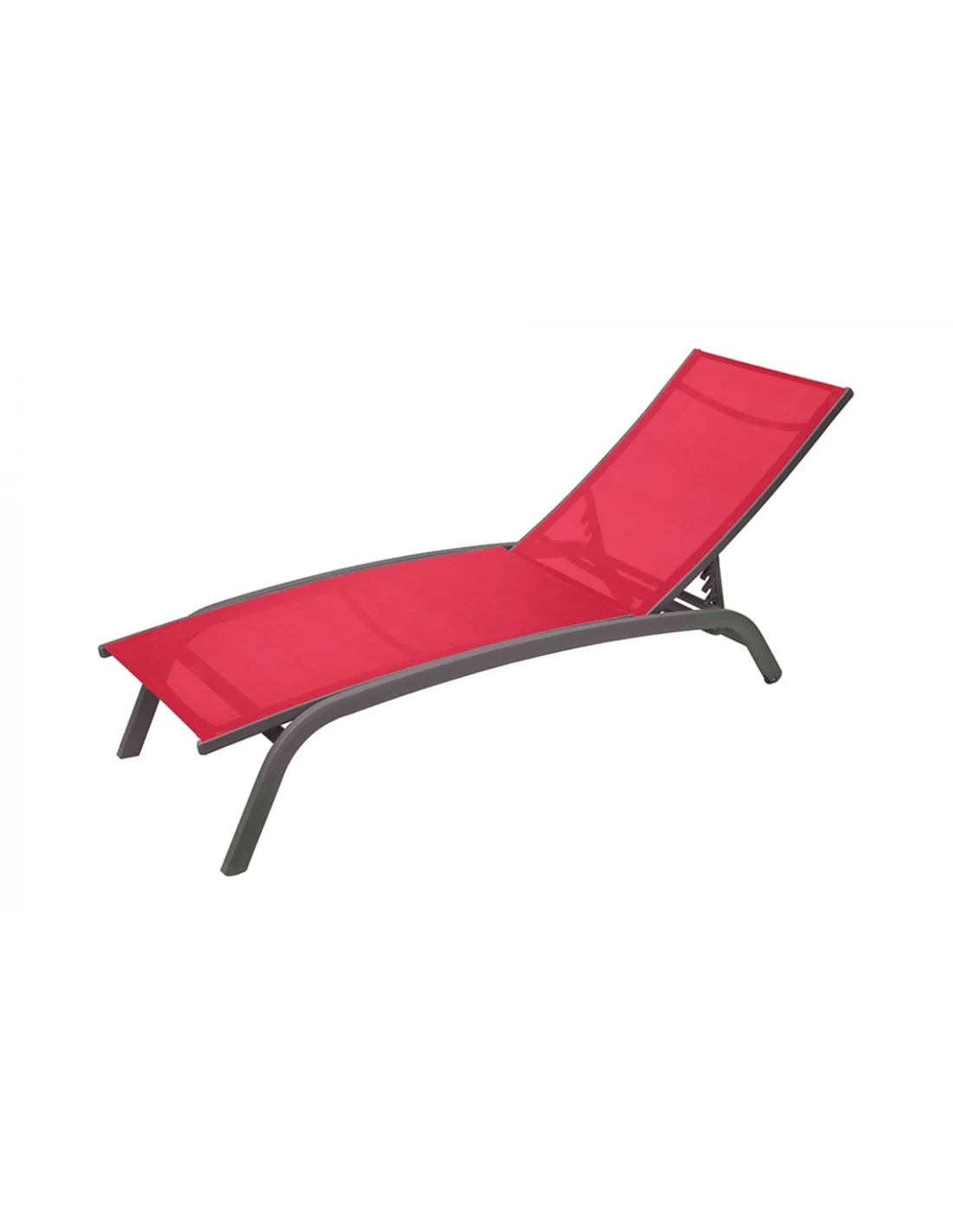 Transat Bonao 4 Positions - Aluminium Et Texaline - Graphite / Grenade 3 Transat Bonao 4 Positions - Aluminium Et Texaline - Graphite / Grenade