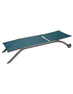 Transat De Jardin Milenio - 5 Positions - Aluminium Et Texaline - Graphite / Bleu Canard -Lafuma Soldes transat de jardin milenio 5 positions aluminium et texaline graphite bleu canard 2