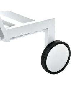 Transat De Jardin Ocala 4 Positions Aluminium Et Texaline - Blanc Et Noisette -Lafuma Soldes transat de jardin ocala 4 positions aluminium et texaline 10