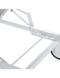 Transat De Jardin Ocala 4 Positions Aluminium Et Texaline - Blanc Et Noisette -Lafuma Soldes transat de jardin ocala 4 positions aluminium et texaline 11