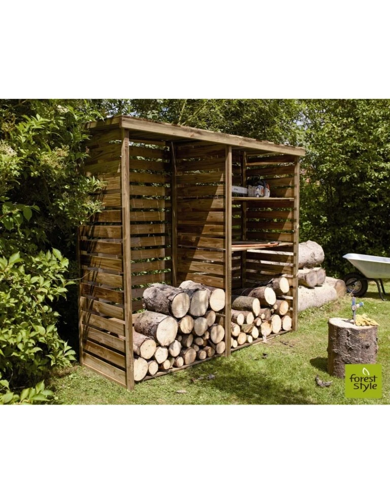 Boutique en ligne de serres et abris -Lafuma Soldes abri bois cheyenne capacite 33 steres 768x993 1